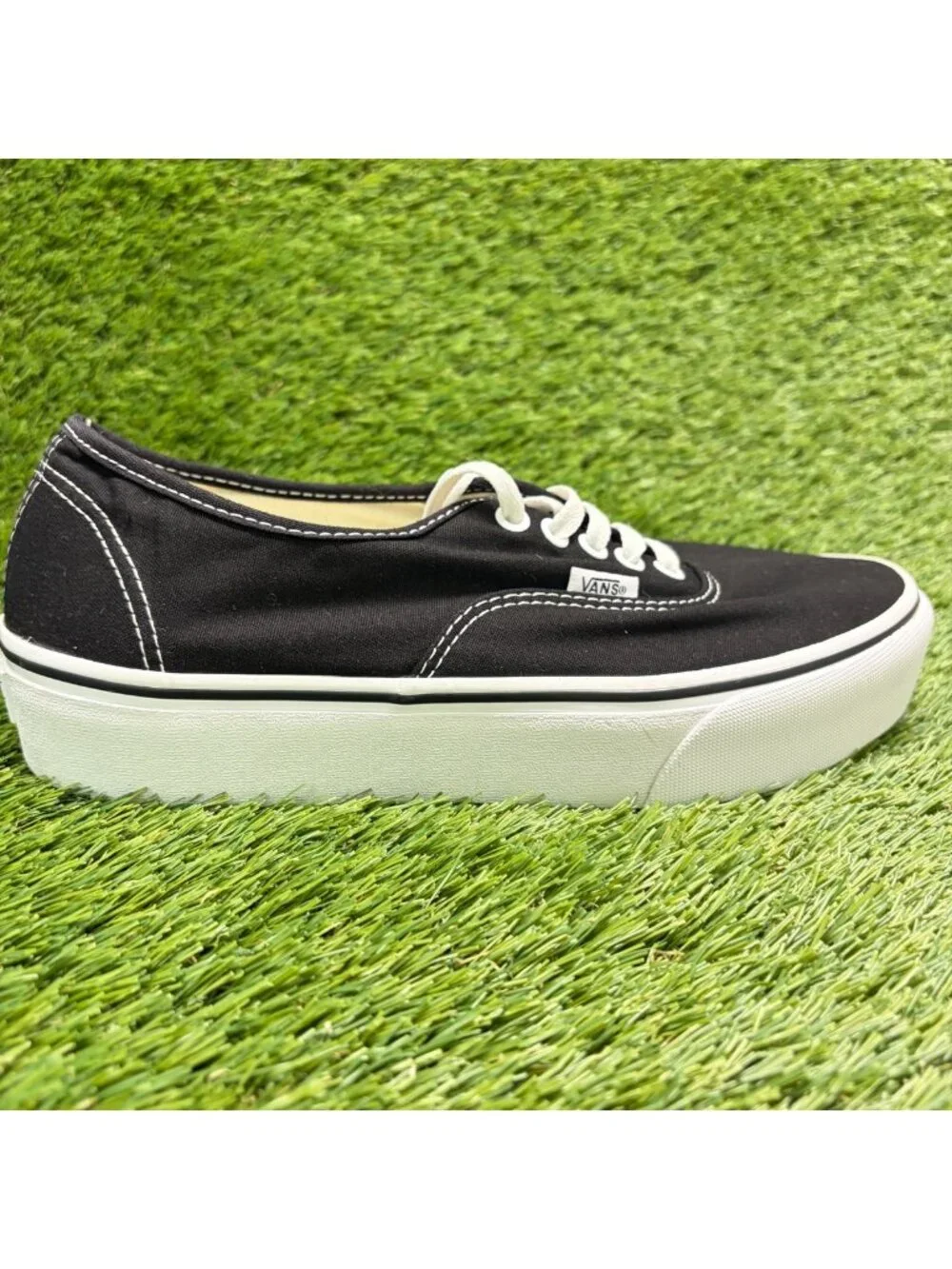 Vans Authentic Platform Mens Size 9 Womens 10.5 Black Athletic Shoes Sneakers